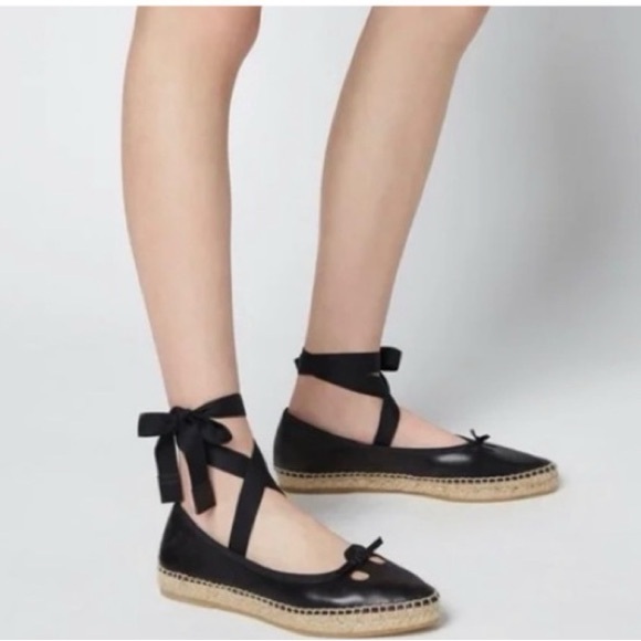 Marc Jacobs The Mouse Espadrille Lace-up Flat In Navy - Picture 11 of 11